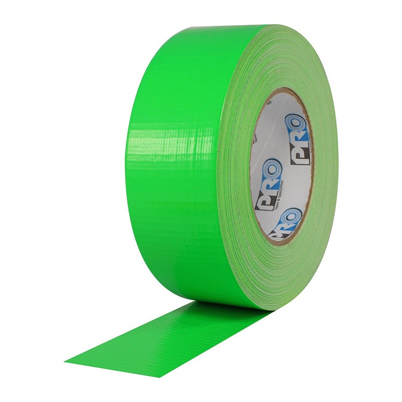 Pro Tapes ProTapes Pro Duct 139 PE-Coated Cloth Fluorescent Specialty Grade Duct Tape, 60 yds Length x 2"" Width, Fluorescent Green (Pack of 1) - Image 2